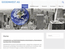 Tablet Screenshot of goodinvest.com